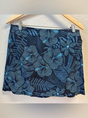 Ripskirt Hawaii Navy and Blue Floral Swim Coverup Skirt